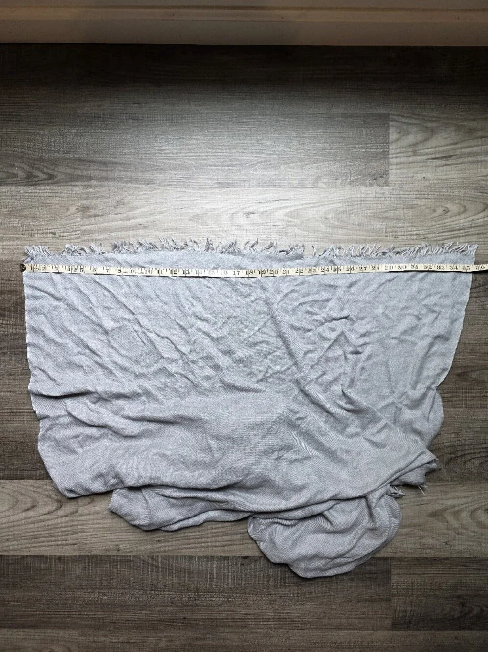 H&M Light Gray Fringed Wrap Scarf